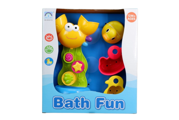 Bath Fun Water Toys Set for Babies, Interactive Bath Time Play Set with Duck and Crab, 12 Months Plus (Ref: 6525858104464)