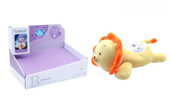 Funmuch Baby Lion Plush Night Light Projector, Musical Sleep Aid Toy, Calming Doll (Ref: 6525858103832)