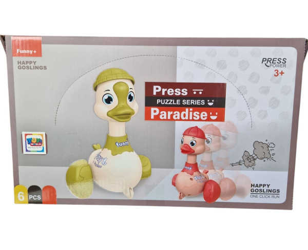 Happy Goslings Push-and-Go Duck Toys, Battery-Free, 3 Colours Available (Ref: 6525858104136)