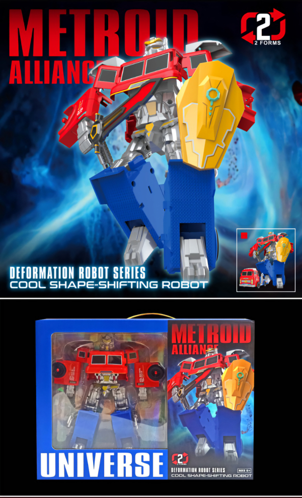 Metroid Alliance Universe Deformation Robot, 2-Forms Shape-Shifting Toy, Red and Blue Transforming Action Figure (Ref: 6525858104266)
