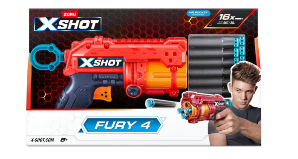 XShot Excel Fury 4 Blaster (16 Darts) (Ref: 193052040343)