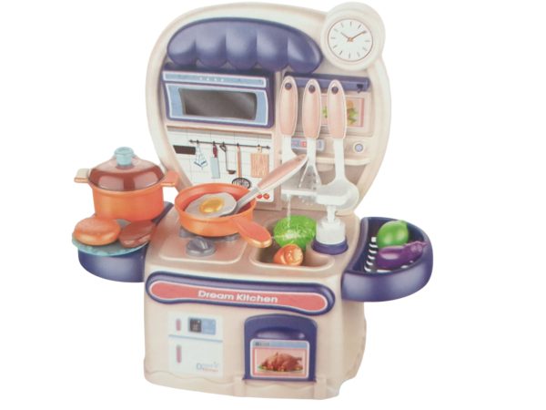 Dream Kitchen Playset for Kids with Cooking Utensils, Play Food, Clock and Accessories (Ref: 6525858103467)