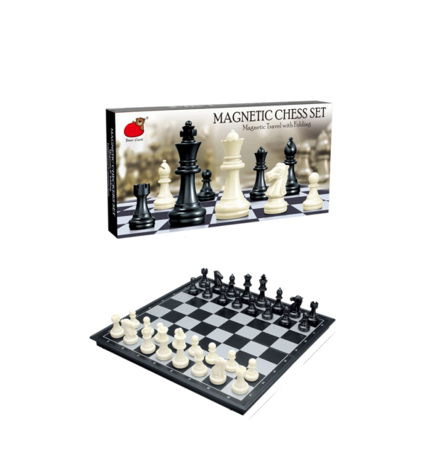 Chess  Board Game with Plastic Pieces, Black and White (Ref: 8526635106334)