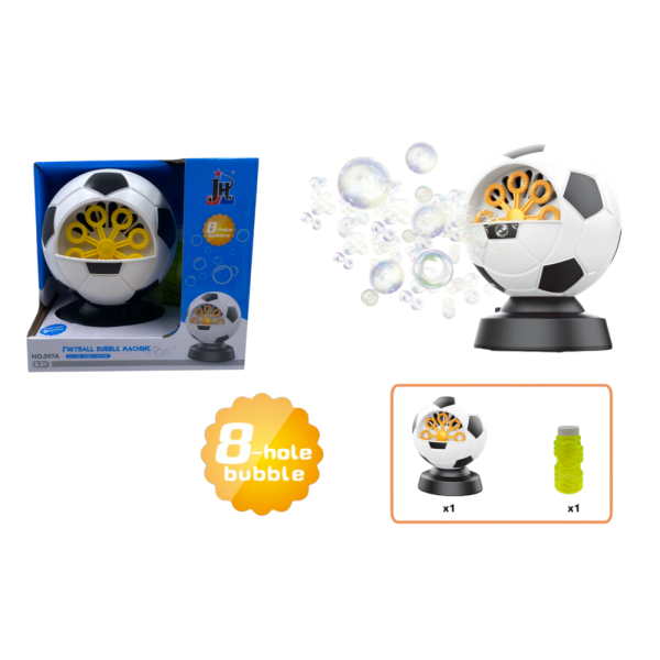 Football Bubble Machine with 8-Hole Design, Automatic Bubble Blower for Kids, White and Black (Ref: 7525666104440)