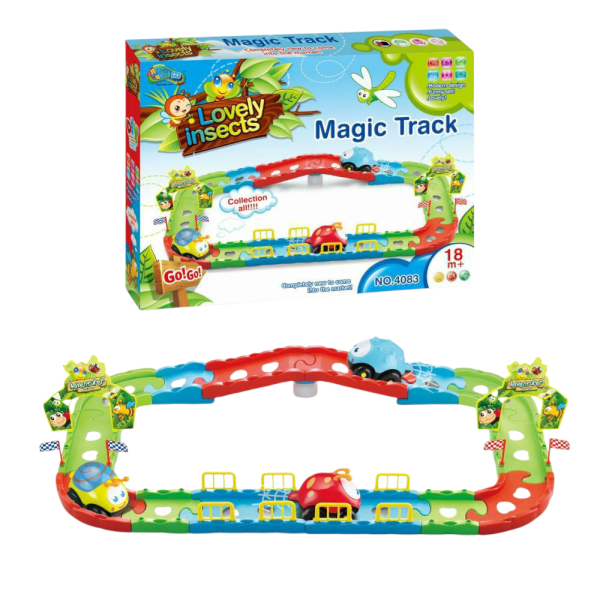 Lovely Insects Magic Track Racing Set, Educational Kids Toy with Colourful Track and Trees, 18+ Months (Ref: 7525666104631)