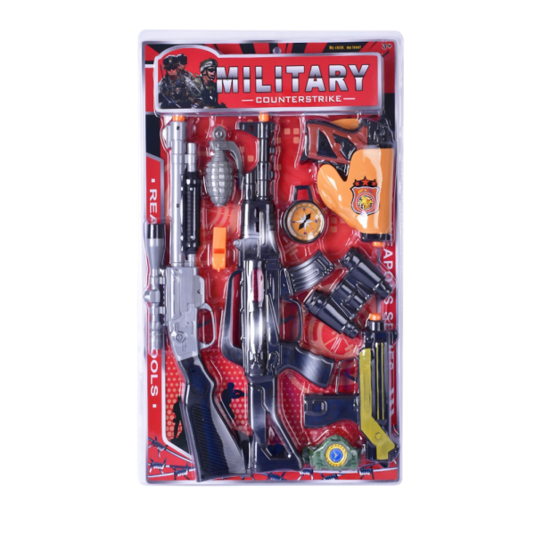 Military Counterstrike Toy Weapons Set, Pretend Play Combat Kit with Toy Rifles (Ref: 7525666104754)and Accessories