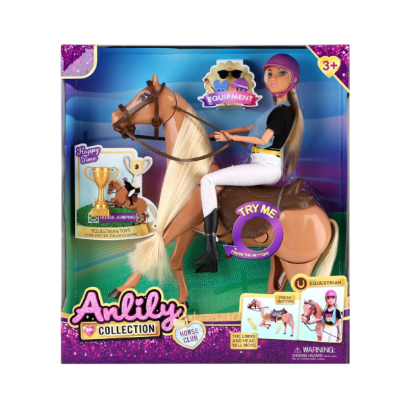 Ability Collection Horse Club Equestrian Toy Set, Interactive Horse and Rider, Ages 3+ (Ref: 7525666105089)
