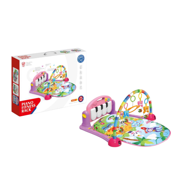 Generic Baby Piano Play Mat, Musical Activity Gym with Keyboard and Hanging Toys, Educational Development Mat for 0+ Months (Ref: 7525666104174)
