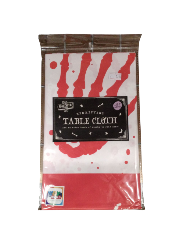 Fangtastic Terrifying Halloween Table Cloth, Blood Splatter Design, 132cm
