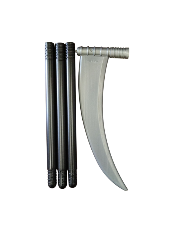 Collapsible Goulish weapon, 3-Section Adjustable Cane, Black and Grey (Ref: 056283812026)