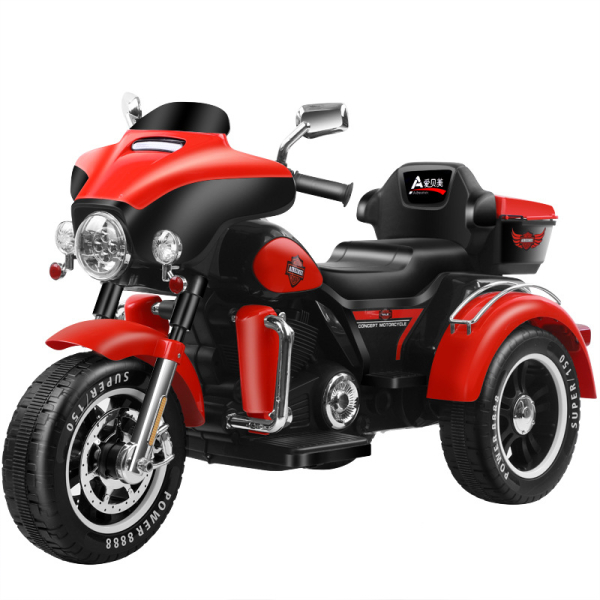 Kids Electric Ride-On Motorcycle, 12V Powered with LED Light and Music, Simulated Car Key Start (Ref: 2023)