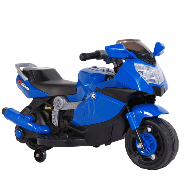 Kids Electric Ride-On Motorcycle, 6V Battery Powered, Blue and Black / White and Black Sports Bike Design Available (Ref: 2018)