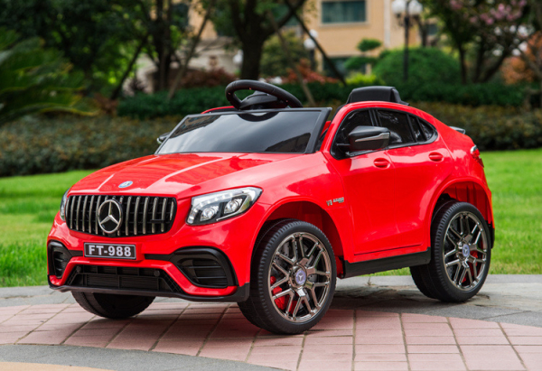 Mercedes-Benz Kids Electric Ride-On Car, Red, 12V Battery Powered, Key start, Dual Door Opening (Ref: 1237)