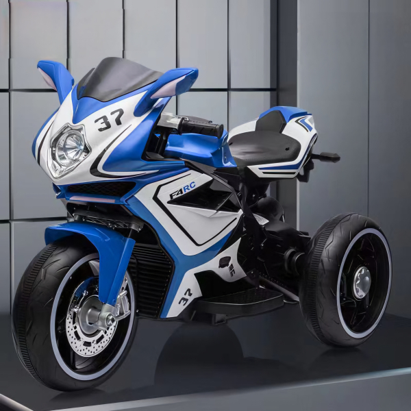 Kids Electric Motorcycle, 12V Battery Powered, LED Lights and Music, One Click Start (Ref: 2201)