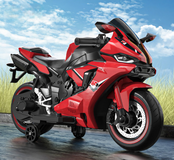 Kids Electric Ride-On Motorcycle, 12V, Sports Bike Design, One Click Start, Dynamic Music and Light (Ref: 2219)
