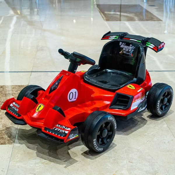 Ferrari Kids Electric Ride-On Racing Car, Formula 1 Style, Number 01, Single Electric 6V4.5 Battery (Ref: 3118)