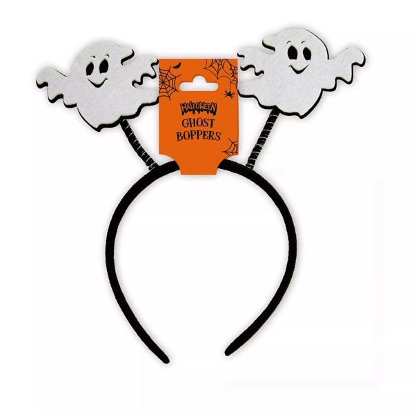 Halloween Ghost Bopper Headband, White Ghost Design, Party Accessory (Ref:  033601011811)