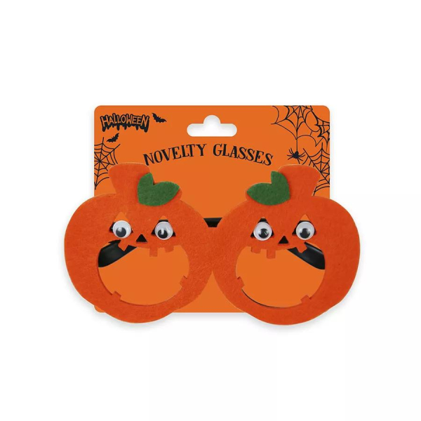 Halloween Novelty Pumpkin Glasses, Orange Party Eyewear, Spooky Costume Accessory ( Ref: 0330601021056)