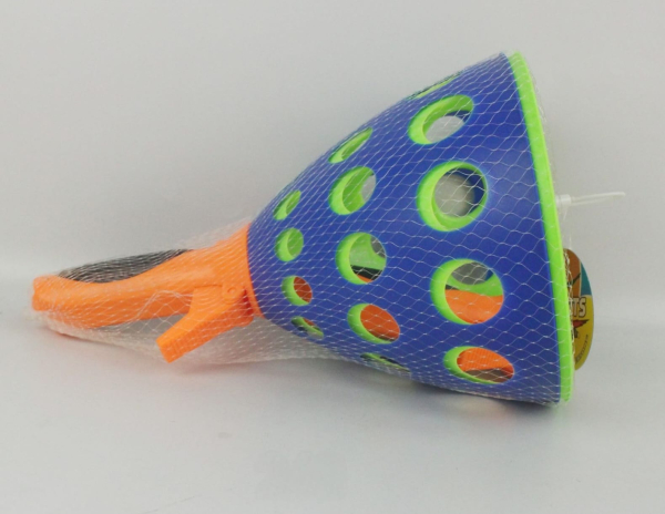 Ball Catch and Throw Game Set, Blue and Orange, Mesh Net Design (Ref: 8526635106372)