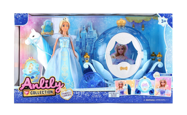 Anlily Princess Doll Collection Set with Carriage, Horse and Winter Theme Playset (Ref: 7525666104921)