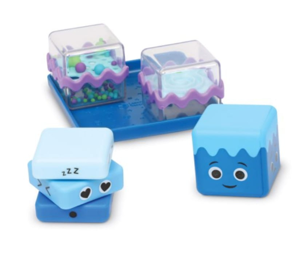 Learning Resources Cool Down Cubes Sensory Fidget Set, 5 Pieces, Ages 4+, Blue (Ref: 765023055825) - Image 2