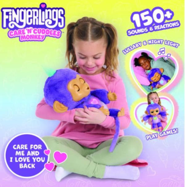 Fingerlings Care n Cuddle Monkey (Ref: 771171131915) - Image 2