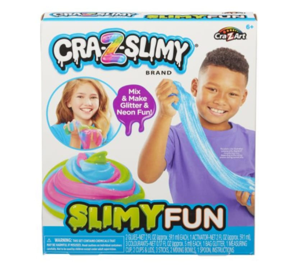 CraZ Slimy Fun Slime Making Kit, Mix and Make Glitter and Neon Slime, Creative Kids Activity Set (Ref: 884920600683)