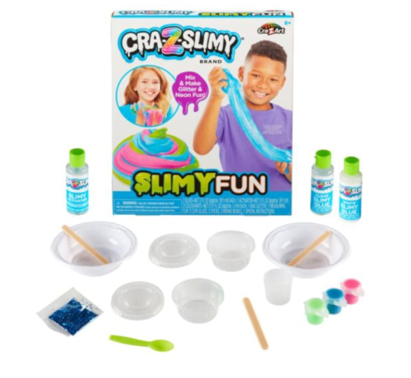 CraZ Slimy Fun Slime Making Kit, Mix and Make Glitter and Neon Slime, Creative Kids Activity Set (Ref: 884920600683) - Image 3
