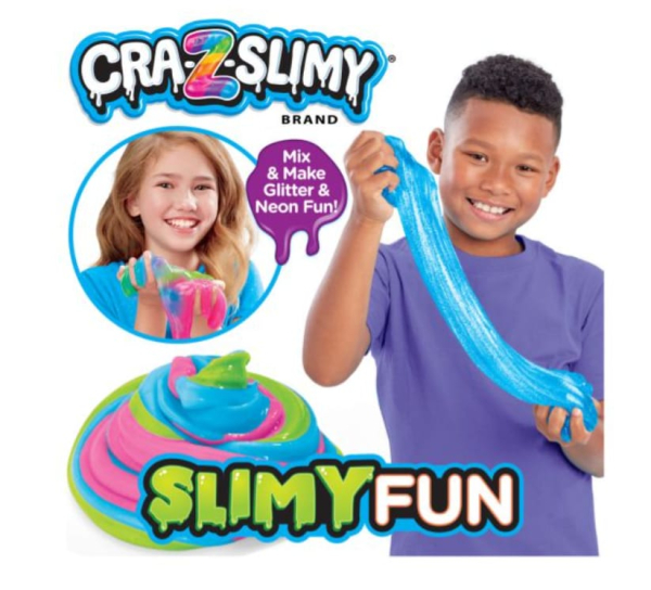CraZ Slimy Fun Slime Making Kit, Mix and Make Glitter and Neon Slime, Creative Kids Activity Set (Ref: 884920600683) - Image 4