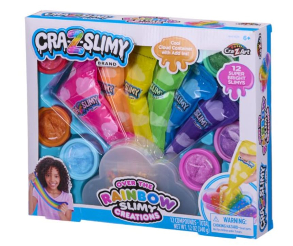 CraZyslimy Over the Rainbow Slime Creation Set, 12 Super Bright Colours, Cloud Container, Ages 6+ (Ref: 884920602403) - Image 4