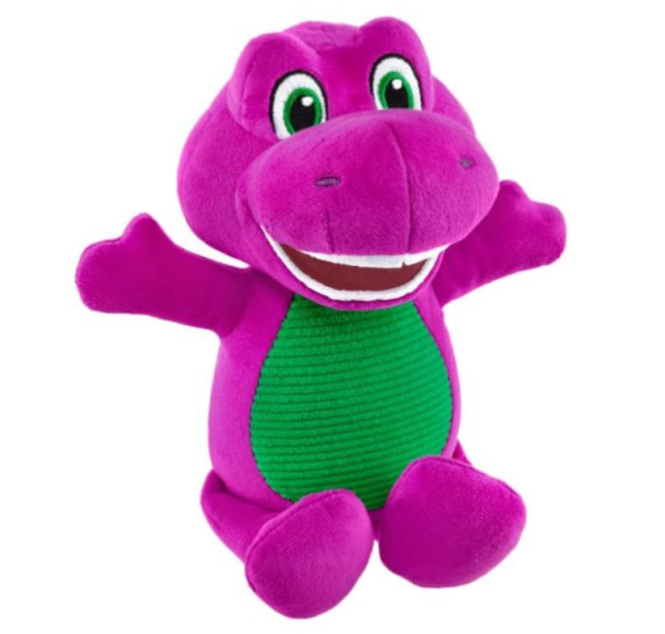 Barney Plush Dinosaur Soft Toy, Purple with Green Belly, Kids Stuffed Animal (Ref: 194735202409)