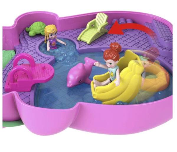 Polly Pocket Adventures in Rio Playset, Monkey Mermaid and Baby with Accessories, 2 Complete Settings (Ref: 194735218004) - Image 6