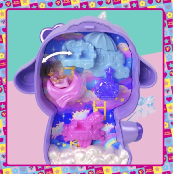 Polly Pocket Purple Pet Doll Set with Accessories, Fashion Playset for Ages 4+ (Ref: 194735267033) - Image 3