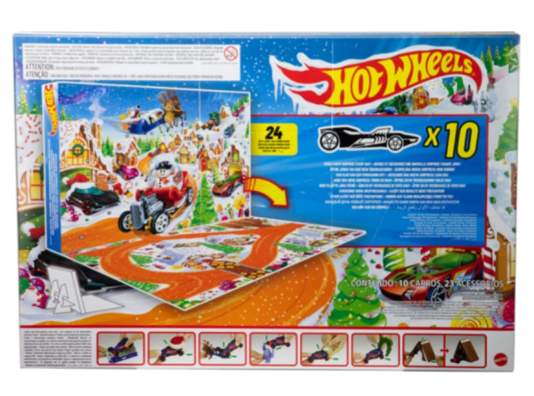 Hot Wheels Holiday Advent Calendar 2023, 24 Days of Surprises with 10 Exclusive Toy Cars (Ref: 194735267262 ) - Image 2