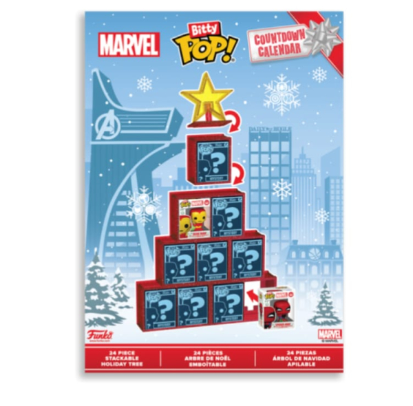 Funko Marvel Pop! Bitty Christmas Advent Calendar, 24-Piece Countdown with Spider-Man and Captain America (Ref: 889698870030 ) - Image 4