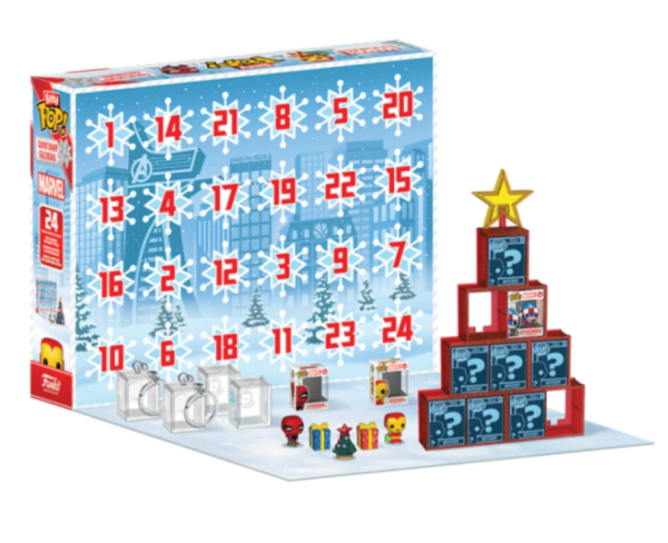 Funko Marvel Pop! Bitty Christmas Advent Calendar, 24-Piece Countdown with Spider-Man and Captain America (Ref: 889698870030 ) - Image 2