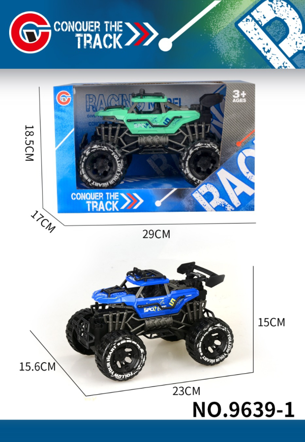 Off-Road Monster Truck Toy, 29 x 15.6 x 15 cm, Ages 3+, Blue/Green (Ref: 8526635106600)
