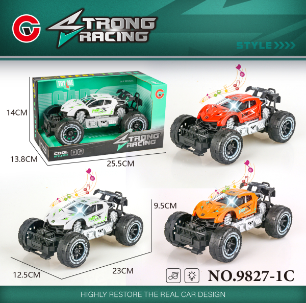 Strong Racing Off-Road RC Cars, 25.5 x 13.8 x 14 cm, with Lights and Sound Effects (Ref: