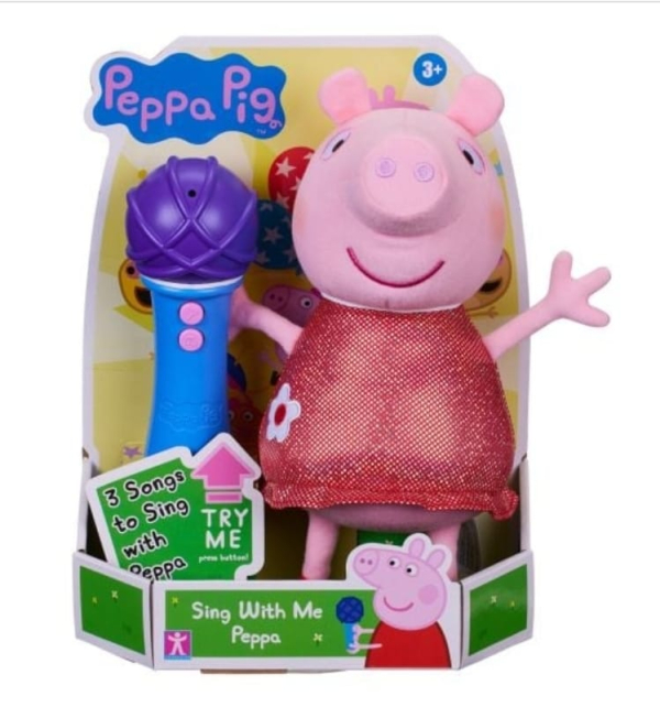 Peppa Pig Sing With Me Interactive Plush Toy with Microphone, 3+ Years (Ref: 5029736081171)