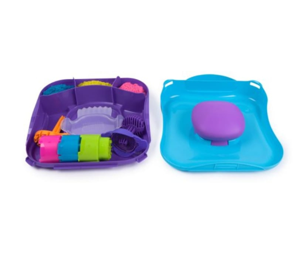 Kinetic Sand Squishmotion Play Set with Storage Container and Molds, Blue (Ref: 778988454695) - Image 2