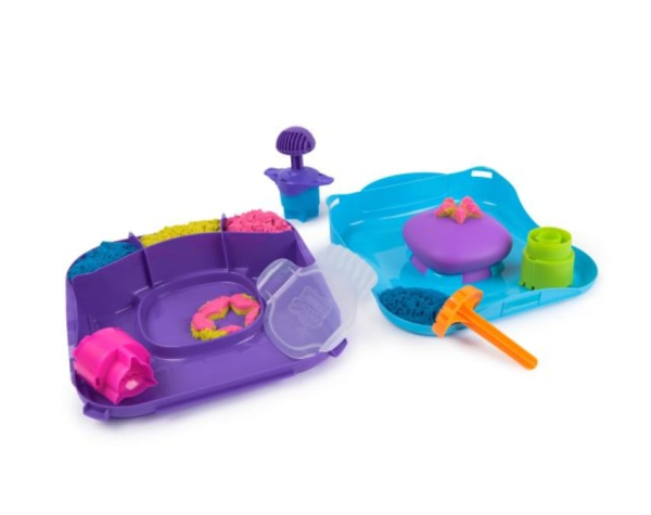 Kinetic Sand Squishmotion Play Set with Storage Container and Molds, Blue (Ref: 778988454695) - Image 4