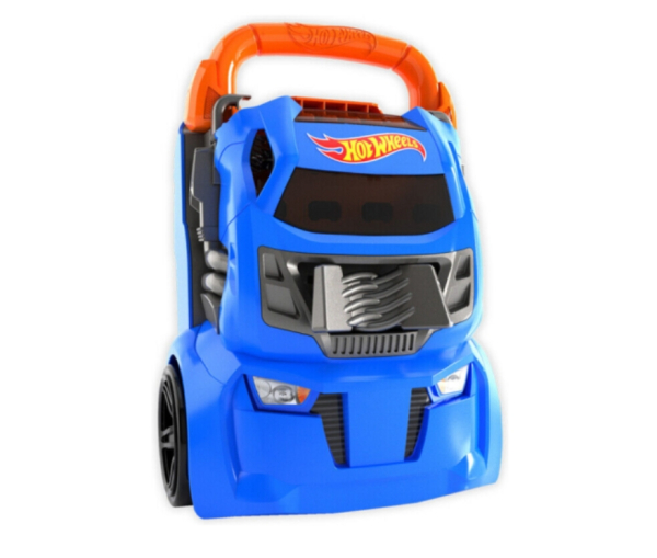 Hot Wheels Multi Launcher Case, Blue and Orange Storage Case with Race Track, Holds 20 Cars (Ref: 4893825032167) - Image 2