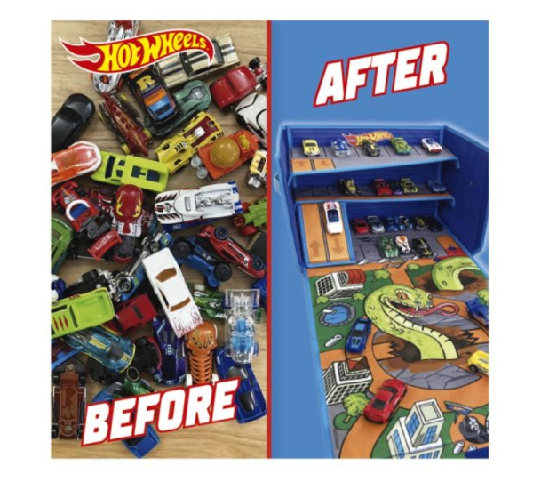 Hot Wheels Car Storage Box with Play Mat, 200+ Cars Capacity, 3-in-1 Foldable Design (Ref: 4893825032341) - Image 2