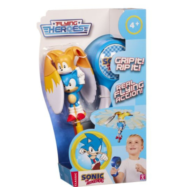 Sonic the Hedgehog Flying Heroes Action Figure Toy with Real Flying Action, Grip and Rip Launch System (Ref: 5029736079819)